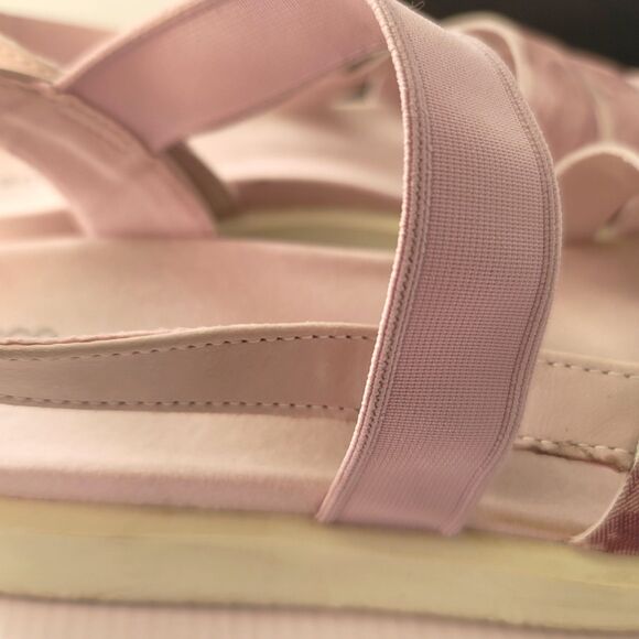 ECCO Women's Yuma Two Strap Sandal Violet Ice Size 8 Pink Floral Elastic Comfort - Picture 9 of 15